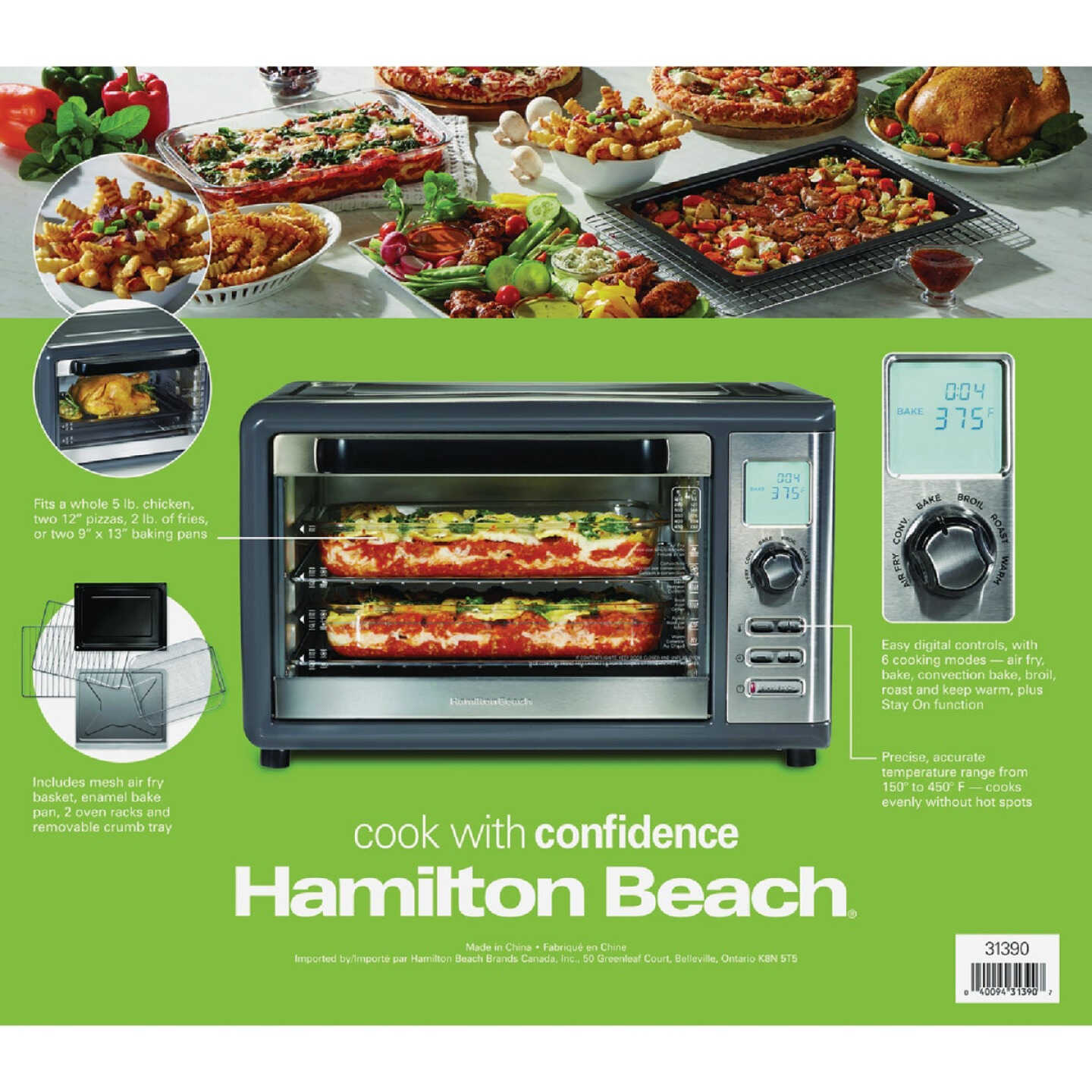 Hamilton Beach Sure-Crisp XL Digital Air Fryer Oven - Tiger Island